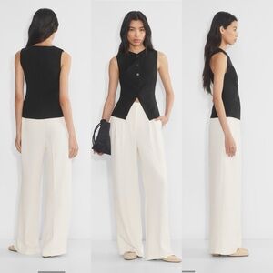 NWT Aritzia Wilfred Regal Wool Vest in Black